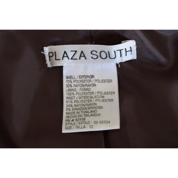 Vintage 90s Tweed Brown Jacket size 12 - Picture 10 of 10